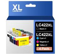 LOFBLAT LC422XL LC422 Cartucce Compatibile per Brother LC422XL LC-422 LC-422XLVAL per MFC-J5340DW MFC-J5345DW MFC-J5740DW MFC-J6540DW MFC-J6940DW (Nero Ciano Magenta Giallo, 4-Pack)