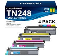 LOFBLAT TN248 TN248XL Compatibili Toner per Brother TN-248 XL TN-248CMYK per DCP-L3560CDW MFC-L3760CDW MFC-L8390CDW MFC-L3740CDW HL-L3240cdw MFC-L3760cdw DCP-L3520cdwe HL-L8240cdw (4 Nero)