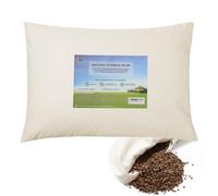LOFE Cuscino in grano saraceno biologico per dormire, 35,5 x 50,8 cm, regolabile, traspirante per un sonno fresco, supporto cervicale per chi dorme sulla schiena e sul fianco (scafi di grano saraceno