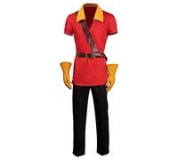 Lofeery Costume da Gaston, per adulti, per cosplay, set completo, con uniforme di Gaston, da uomo, per Halloween (Gaston, XL)