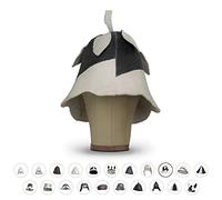 LoFelt® cappello da sauna - in feltro per lui e per lei inclusa guida - ideale per una straordinaria esperienza di wellness - motivo Campanella (bianco) - berretto da sauna cappuccio da sauna