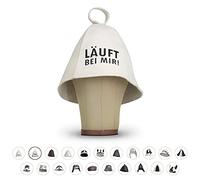LoFelt® cappello da sauna - in feltro per lui e per lei inclusa guida - ideale per una straordinaria esperienza wellness - “Läuft bei mir!” - berretto da sauna cappuccio da sauna