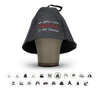 LoFelt® cappello da sauna - in feltro per lui e per lei inclusa guida - ideale per una straordinaria esperienza wellness - “Non vado nudo in sauna!” - berretto da sauna cappuccio da sauna