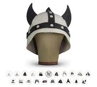 LoFelt® cappello da sauna - in feltro per lui e per lei inclusa guida - ideale per una straordinaria esperienza di wellness - motivo Germanius (chiaro) - berretto da sauna cappuccio da sauna