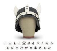 LoFelt® cappello da sauna - in feltro per lui e per lei inclusa guida - ideale per una straordinaria esperienza di wellness - motivo Germanius (scuro) - berretto da sauna cappuccio da sauna