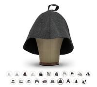 LoFelt® cappello da sauna - in feltro per lui e per lei inclusa guida - per una straordinaria esperienza wellness - grigio - berretto da sauna cappuccio da sauna