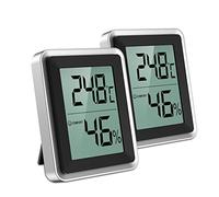 LOFICOPER Termometro igrometro digitale [Set di 2], mini stazione meteo, piccolo termo-igrometro, monitor di umidità termometro interno, -58℉ a 158℉, 10% RH al 99% RH, commutazione ℃/℉