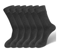 LOFIR Calzini in Bamboo per Uomo Donna: Calze Corti in Fibra di Nature Bambù Calzini Ultra Morbidi e Traspiranti Calzini Elevata Elasticità Anti Sudore Sportivi Business Grigio Scuro 6 Paia EU 43-46