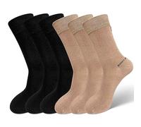 LOFIR Calzini in Bamboo per Uomo Donna: Calze Corti in Fibra di Nature Bambù Calzini Ultra Morbidi e Traspiranti Calzini Elevata Elasticità Anti Sudore Sportivi Nero Beige Marrone 6 Paia Taglia 43-46