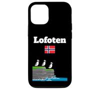 Lofoten souvenir Puffin Colony Sea Cliffs bandiera Norvegia Custodia per iPhone 12/12 Pro
