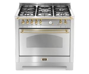 LOFRA DOLCEVITA RSG96MFTCI CUCINA 90CM 60060035 ACCIAIO/OTTONE 5 FUOCHI CE.A