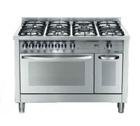 Lofra PD126GV+E/2Ci Acciaio satinato - Cucina con piano a gas, forno a gas ventilato e forno elettrico 120x60, Acciaio Satinato, Classe A, cod. 62010001