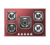 LOFRA PIANO COTTURA GAS SIRIO HGR7E0 75CM FINITURE VETRO ROSSO 5 FUOCHI