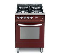 Lofra PR 66GVT/C 41020095 Cucina da accosto cm. 60 x 60 - rosso burgundy 4 fuochi + 1 forno a gas - Classe energetica: A