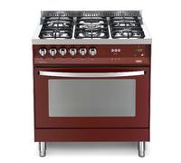 Lofra PRG86GVT/C Cucina Gas 5 Fornelli con Forno Electrico, Natural gas da 80 cm Borgogna