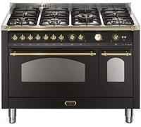 Lofra RNMD126MFT+E/2AEO Nero Matt - Cucina con piano a gas e due forni elettrici 120x60, Verniciato Nero Matt, Classe A, cod. 62010015