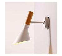 Loft Industrial Style Creative Bedroom Bedside Living Room Wall Lamp Nordic Modern Simple Aisle Wall Lamp (Color : Black Size : Warm White LED) (Black Without bulb)