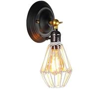 Loft Industriale Regolabile Applique Retro American Village Gabbia di Ferro V-intage Applique da Parete Camera da Letto Lampada da Comodino,illuminazione a soffitto