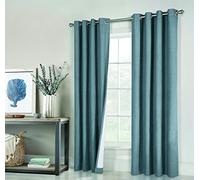 loft living Vienna Total Blackout Foamback - Coppia di tende a pannello, 198 x 213 cm, colore: Blu