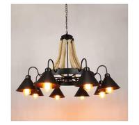 Loft Retro Industrial Hemp Rope Chandelier Restaurant Shop Cafe Personalized Creative Hotel Lamp