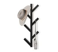 LOFTPLUS Ganci Appendiabiti da Parete per Ingresso - 41cm Moderno Design Attaccapanni da Muro con 6 Ganci, Appendiabiti a Muro per Giacche, Cappotti, Cappelli, Sciarpe e Borse (Nero)
