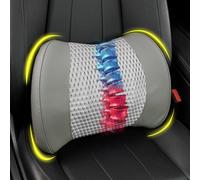 Lofty Aim Memory Foam Lumbar Support Cushion Relieves Lower Back Pain for Car, Office Chair, and Wheelchair Use, 4D Mesh Cover, Gray