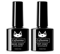 Lofuanna 2x15ml Base e Top Coat Semipermanente, UV LED Soak Off Smalto Semipermanente per Unghie,Manicure per Nail Art Fai da te a Lunga Durata Smalti Gel per Unghie