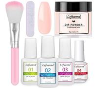 Lofuanna Dipping Powder-30g Nudo Polvere da Immersione per Unghie per la French Nail Art,Nessun LED/UV Richiesto,Adatto per Il Design Unghie per Principianti a Casa