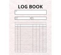 Log Book: 7-Column, Large Multipurpose Record Keeper for Mileage, Orders, Daily Activity, Time Tracking, Inventory, Income, Expenses, and More- 8.5” ... and 100 Numbered Log Pages: Design: Brick