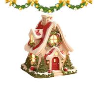 Log Cabin Incense Burner - Christmas House Incense Burner, resina Holiday Ornaments, Fireplace Tabletop Decorative Accent | Living Room Bedroom Nursery Decor | Kitchen Shop Seasonal Winter Celebration