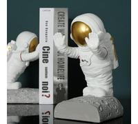 Log-l Astroaut Bookeds Decorativo, Heavy Duty Resi Book Ed, O-Skid Booked, Art Book EDS per Scaffali, Tappo di Supporto per Libri, Scaffali per Libri, Film, A