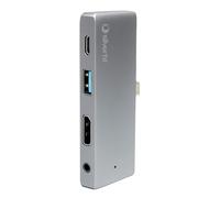 Logan GO 4K Hub Compatto: USB 3.0, Type-C, HDMI e Audio 3.5mm - Compatibile con PC, Mac, Android, Laptop e Smartphone