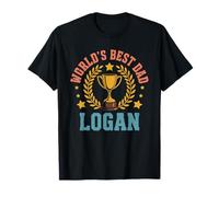Logan World's Best Dad Fathers Day Compleanno Maglietta