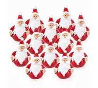Logbuch-Verlag 12 Mini statuette di Babbo Natale rosso bianco 4 cm piccolo regalo Natale cliente personale Give-Away