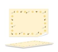 Logbuch-Verlag 25 etichette adesive per miele bicchieri miele adesivi giallo con api 7,4 x 5,2 cm adesivi da scrivere