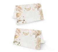 Logbuch-Verlag 25 segnaposto natalizio autunnale da scrivere, segnaposto per festa di Natale, colore: oro beige