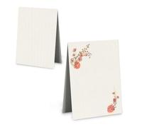 Logbuch-Verlag 25 segnaposto per matrimonio, compleanno, battesimo, beige, rosa, fiori, formato verticale, 5,5 x 8,5 cm