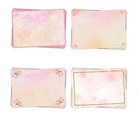 Logbuch-Verlag 4 x 25 piccole etichette per scrivere, adesivi per nome, 4 motivi rosa, oro, 7 x 5 cm, per bambine