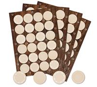 Logbuch-Verlag 96 adesivi rotondi vuoti scrivibili color beige fai da te bricolage per pacchi regalo spezie marmellata decorare scrivere nome segnaposto 3,2 cm