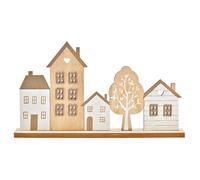 Logbuch-Verlag Casetta in legno 30 x 17 x 5 cm case da appoggiare come decorazione per tutto l'anno bianco naturale