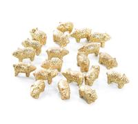 Logbuch-Verlag Mini decorazioni maialini portafortuna. 20 pezzi: piccoli talismani per esame maturità patente compleanno capodanno auguri buona fortuna regalo simbolico oro, 2 cm