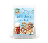 Logbuch-Verlag Set di 10 sacchetti di semi di prato d'api, design bavarese "Schee dass'd do bist", prodotto sostenibile con semi di fiori selvatici, ideali come regalo per matrimoni, compleanni e