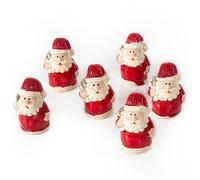 Logbuch-Verlag Set di 6 mini statuette di Babbo Natale per colleghi bambini, 4 cm