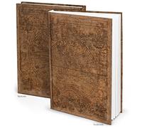 Logbuch-Verlag XXL diario taccuino appunti notes A4 vuoto scrivere personale marrone antico mondo copertina rigida vintage