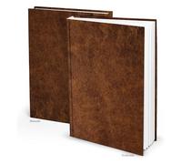 Logbuch-Verlag XXL diario taccuino appunti notes A4 vuoto scrivere personale marrone effetto pelle copertina rigida nostalgico