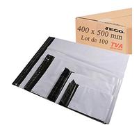 logei® 100 pezzi di per spedizione Buste Autoadesive Portadocumenti Buste per spedizione (40 x 50cm)