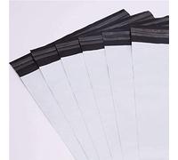 logei 100 pezzi sacchetti di spedizione in plastica buste postali buste di spedizione per imballaggio, conservazione, shopping bianco (28cm*37cm+5cm)