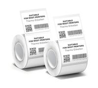 Logei Etichette autoadesive, 2 rotoli di stampante per etichette, etichette termiche, autoadesive, per etichettatrici di ricambio, piccole imprese, scuola (2 rotoli da 40 x 30 mm)