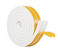 Logei Nastro adesivo in gomma per porte e finestre, per isolamento acustico, 12 mm di larghezza x 10 mm di larghezza, 4 m di lunghezza