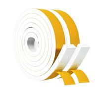 Logei Nastro sigillante autoadesivo, in gomma, per porte e finestre, in gommapiuma, per isolamento acustico, collisione (25 mm (L) x 10 mm (D)/4 m)